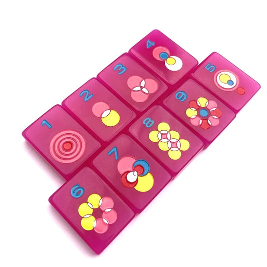 Raspberry Rose Mahjong Tiles