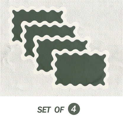 Set of 4 Scalloped Placemats