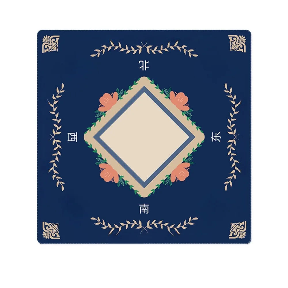 Navy Blossom Mahjong Mat