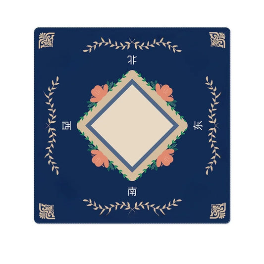 Navy Blossom Mahjong Mat