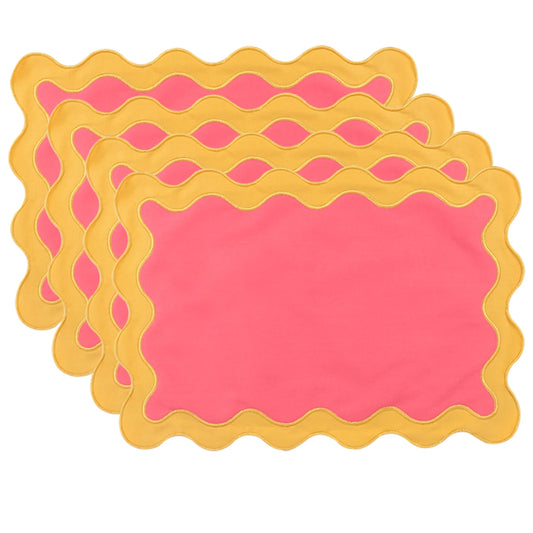 Set of 4 Scalloped Placemats