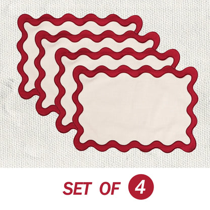 Set of 4 Scalloped Placemats